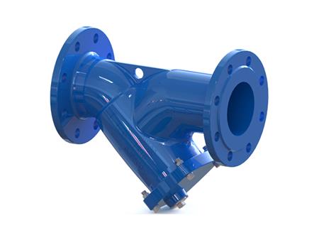 Y strainer valve made of flanged cast iron